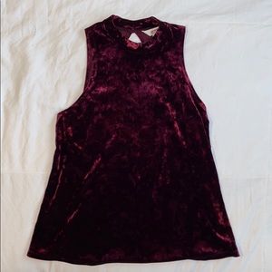 Crushed velvet tank top